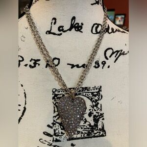 ❤️BRIGHTON GLISTEN HEART CONVERTIBLE NECKLACE